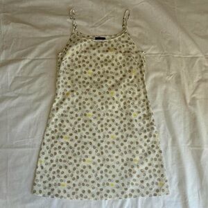 La Fiancée Du Mekong 100% Cotton Lightweight White Dotted Mini Sundress Size 38